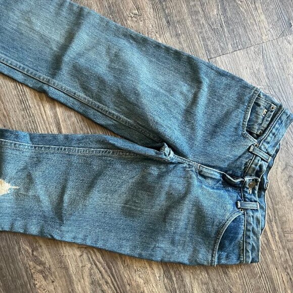 Marc Jacobs Blue Distressed Boot cut Woman's Jeans Size 02 - Picture 3 of 4